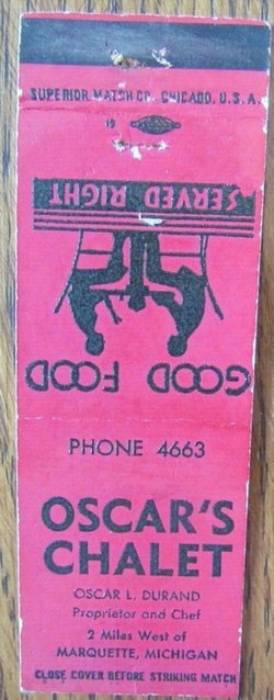 Oscars Chalet - Matchbook (newer photo)